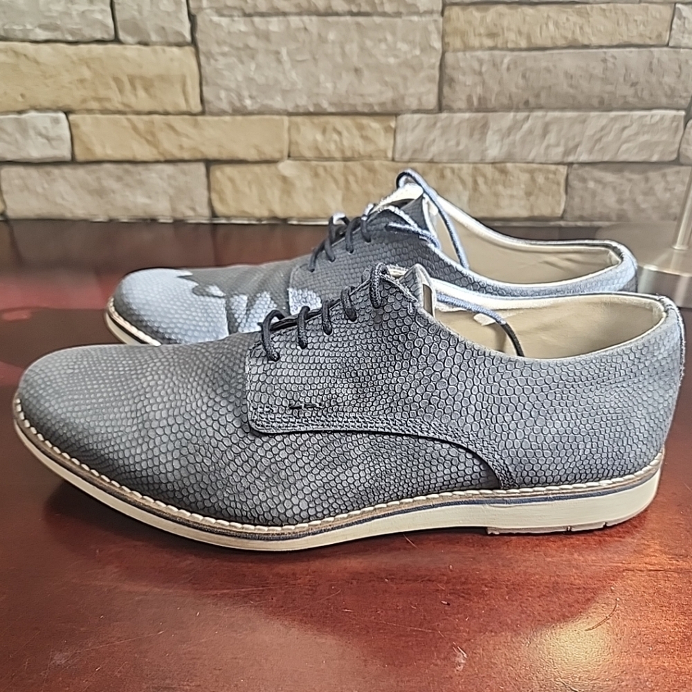 Bull Boxer Handcrafted Rios Blue Python Print Lea… - image 1